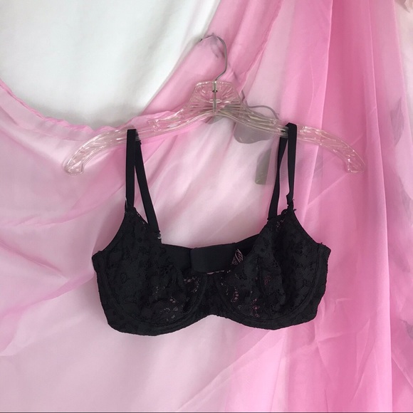 NWOT Victorias secret black unlined demi bra - Picture 1 of 4